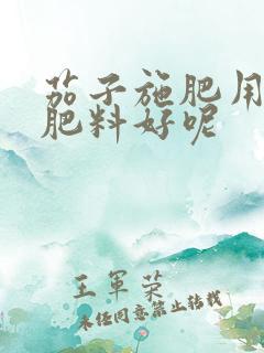 茄子施肥用什么肥料好呢