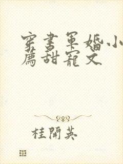 穿书军婚小说推荐甜宠文