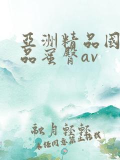 亚洲精品国产精品蜜臀av