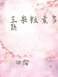 玉米粒煮多久会熟