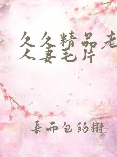 久久精品老熟妇人妻毛片