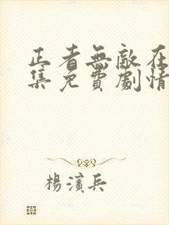 正者无敌在线全集免费剧情