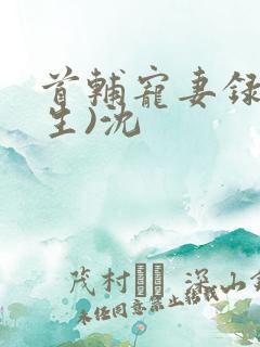 首辅宠妻录(重生)沈