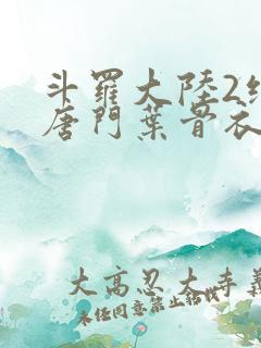 斗罗大陆2绝世唐门叶骨衣