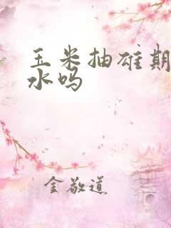 玉米抽雄期能浇水吗