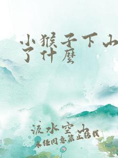小猴子下山明白了什么