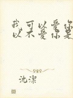 我可以爱你也可以不爱你是什么歌