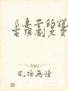 《妻子的谎言》电视剧免费全集观看