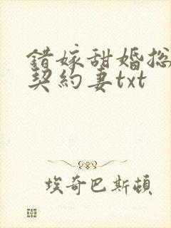 错嫁甜婚总裁的契约妻txt