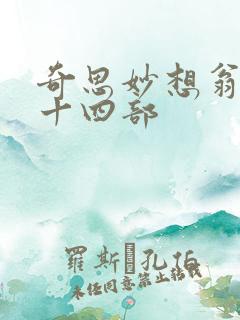 奇思妙想翁与莹十四部