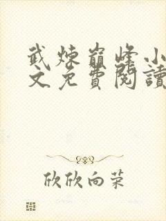 武炼巅峰小说全文免费阅读无弹窗