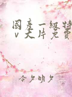 国产一级特黄aⅴ大片免费