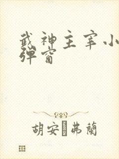 武神主宰小说无弹窗