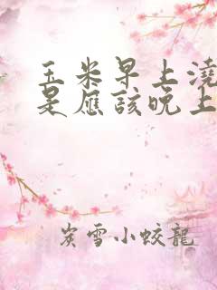 玉米早上浇水还是应该晚上浇水