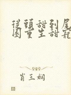 从头甜到尾的校园重生甜宠文