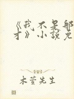 《我不是那种人才》小说免费阅读