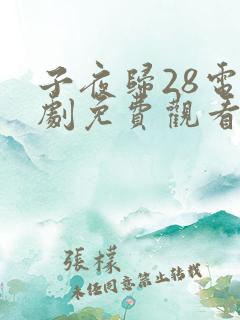 子夜归28电视剧免费观看全集高清