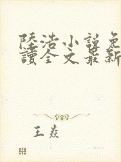 陆浩小说免费阅读全文最新