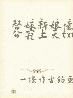 替嫁新娘亿万老公宠上天txt下载