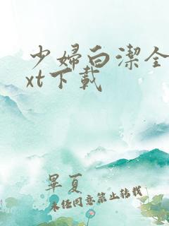 少妇白洁全本txt下载
