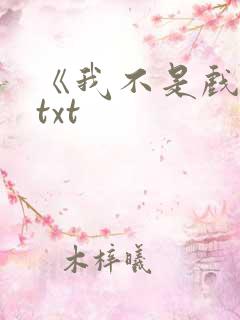 《我不是戏神》txt