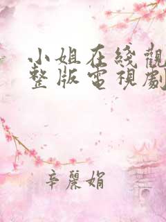 小姐在线观看完整版电视剧免费高清韩剧