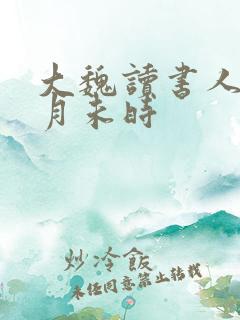 大魏读书人 七月未时