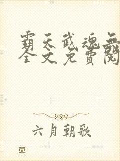 霸天武魂无弹窗全文免费阅读