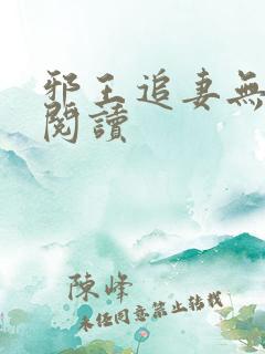 邪王追妻无弹窗阅读