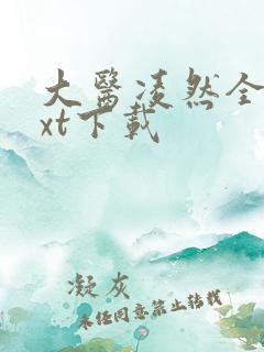 大医凌然全文txt下载