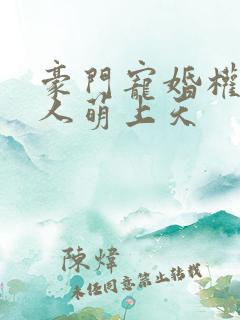 豪门宠婚权少夫人萌上天