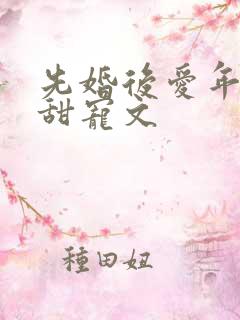 先婚后爱年龄差甜宠文