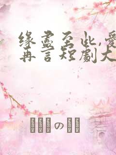 缘尽至此,爱不再言短剧大结局