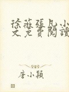 徐薇张凡小说全文免费阅读