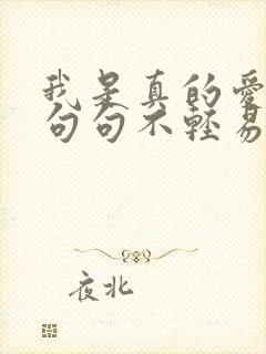 我是真的爱你,句句不轻易是什么歌