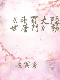 《斗罗大陆2绝世唐门》动漫