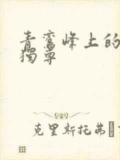 青鸾峰上的一剑独尊