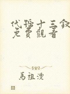 代号十三钗全集免费观看