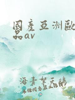 国产亚洲欧洲精品av