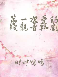 第一次爱的人在线观看韩剧免费高清