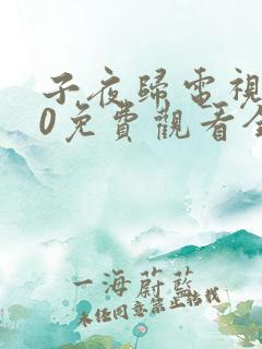 子夜归电视剧30免费观看全集高清