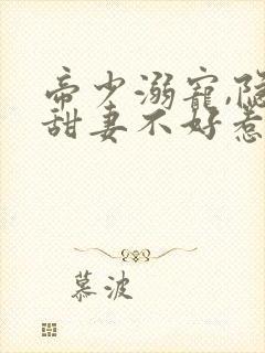 帝少溺宠,隐婚甜妻不好惹