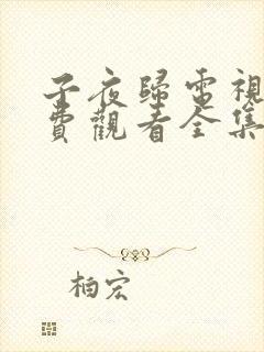 子夜归电视剧免费观看全集高清14