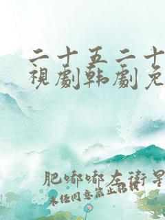 二十五二十一电视剧韩剧免费观看高清