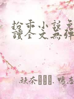 扮乖小说免费阅读全文无弹窗