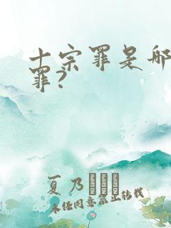 十宗罪是哪十个罪?