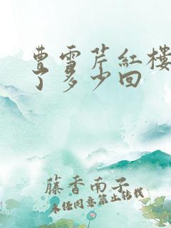 曹雪芹红楼梦写了多少回