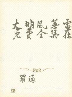 大明风华电视剧免费全集在线观看下载
