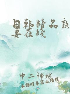 日韩精品熟女人妻在线