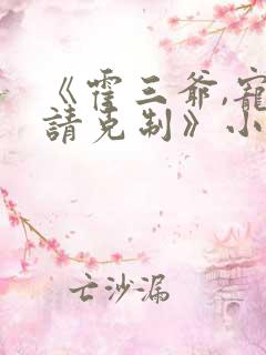 《霍三爷,宠妻请克制》小说